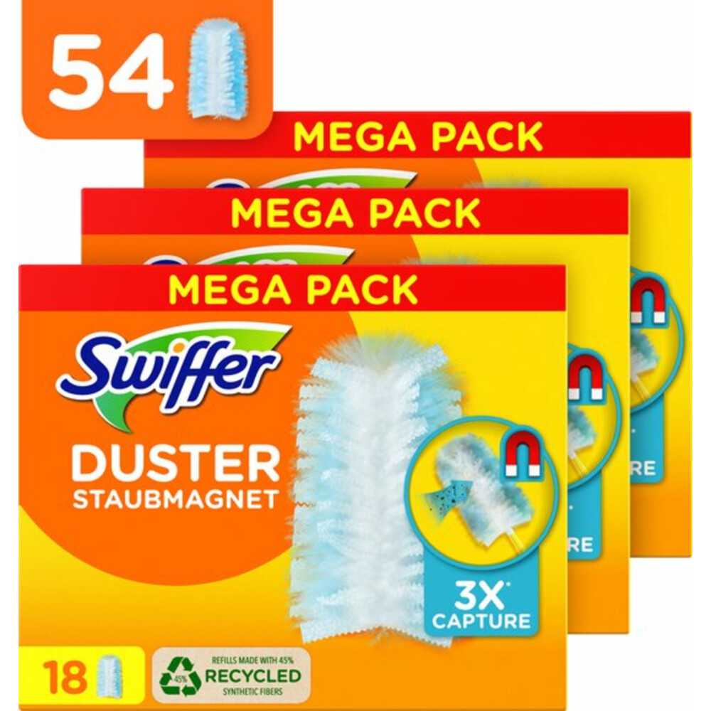 3x Swiffer Duster Trap&Lock Navulling 18 stuks