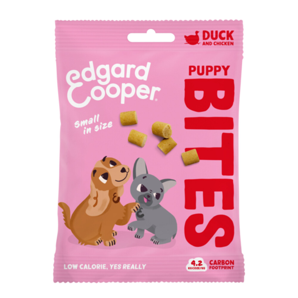 15x Edgard&Cooper Puppy Bite S Eend&Kip 50 gr