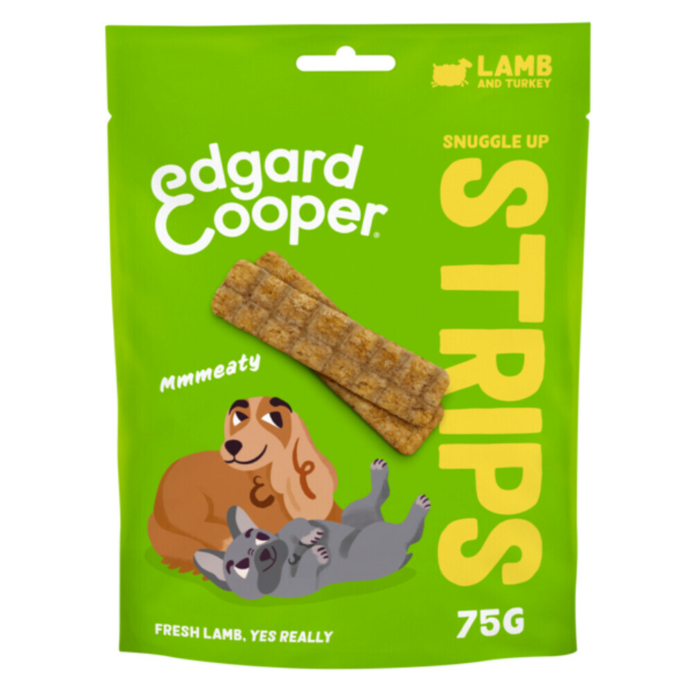 Edgard&Cooper Adult Strips Lam&Kalkoen 75 gr