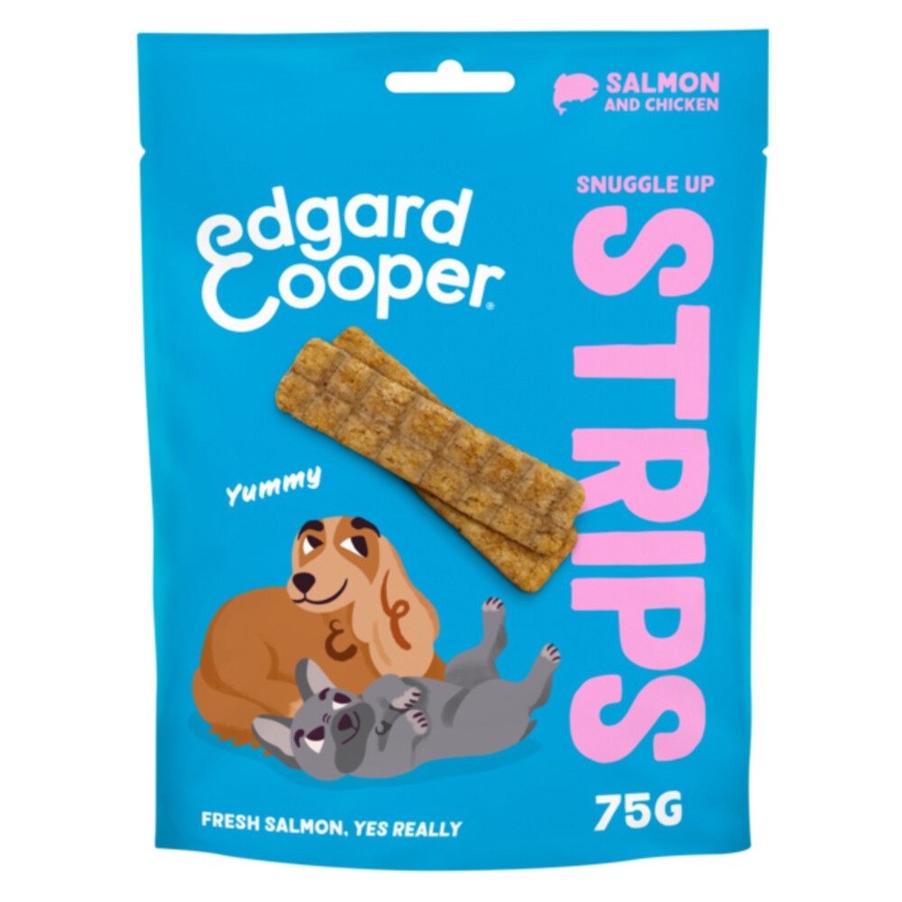 Edgard&Cooper Adult Strips Zalm&Kip 75 gr