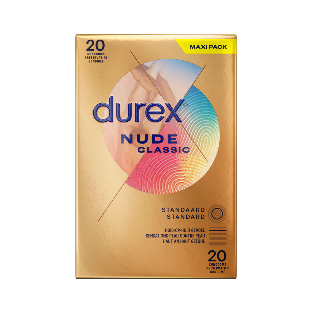 3x Durex Condooms Nude 20 stuks