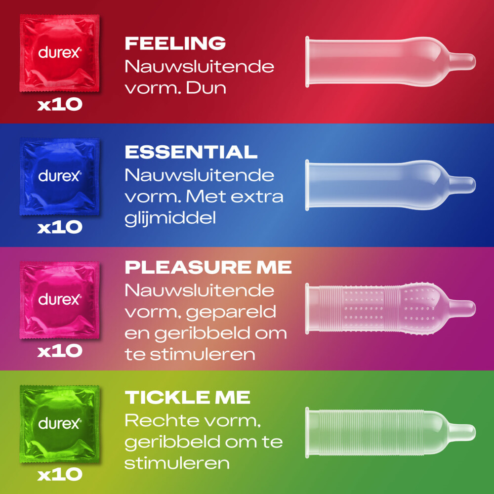 Condoom Durex Condooms Set Surprise Me 40 stuks | Plein.nl