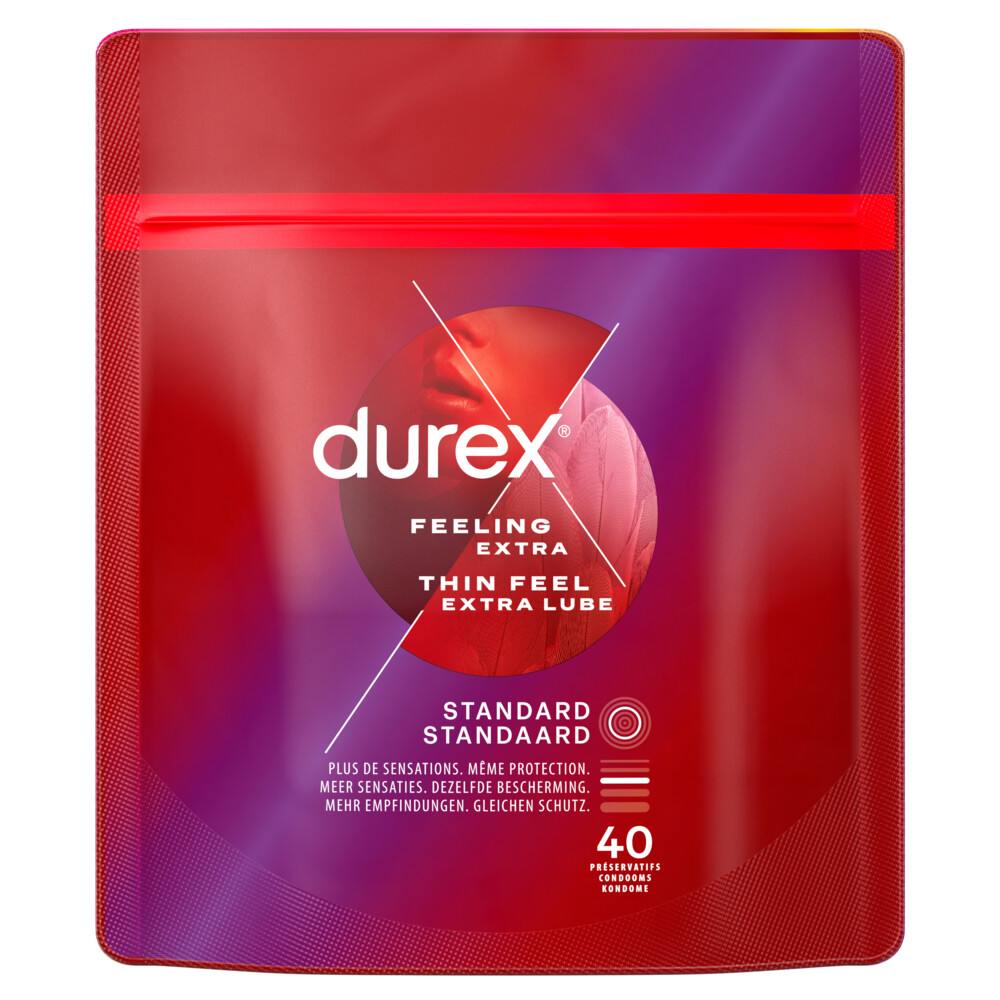 Durex Condooms Thin Feel met Extra Glijmiddel 40 stuks