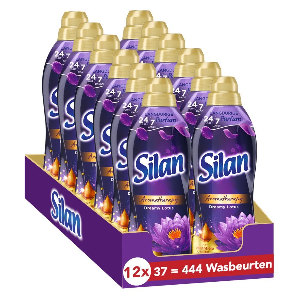 12x Silan Wasverzachter Aroma Therapy Dreamy Lotus 37 Wasbeurten 851 ml