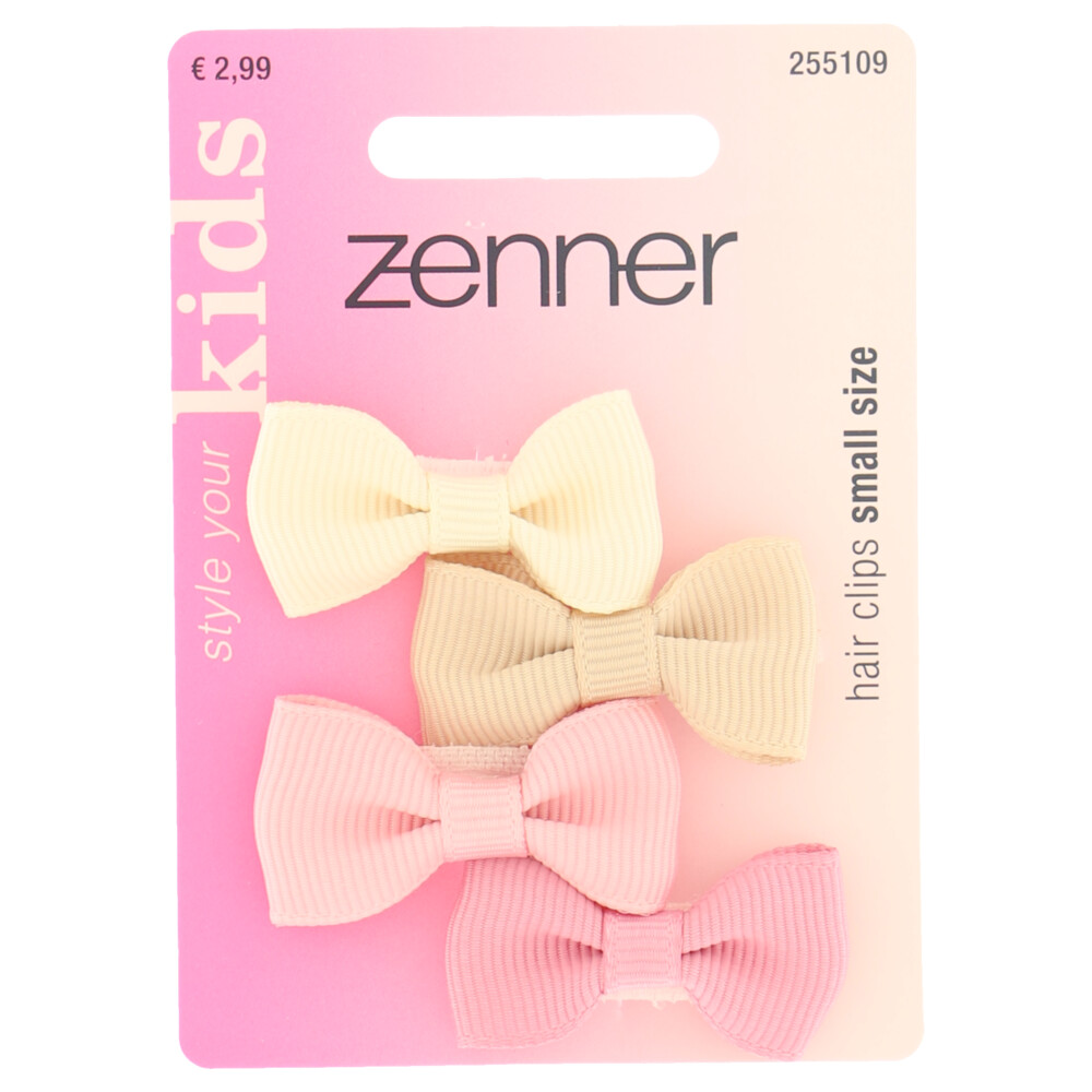 Zenner Kids Haarclip Strik Baby 4 stuks