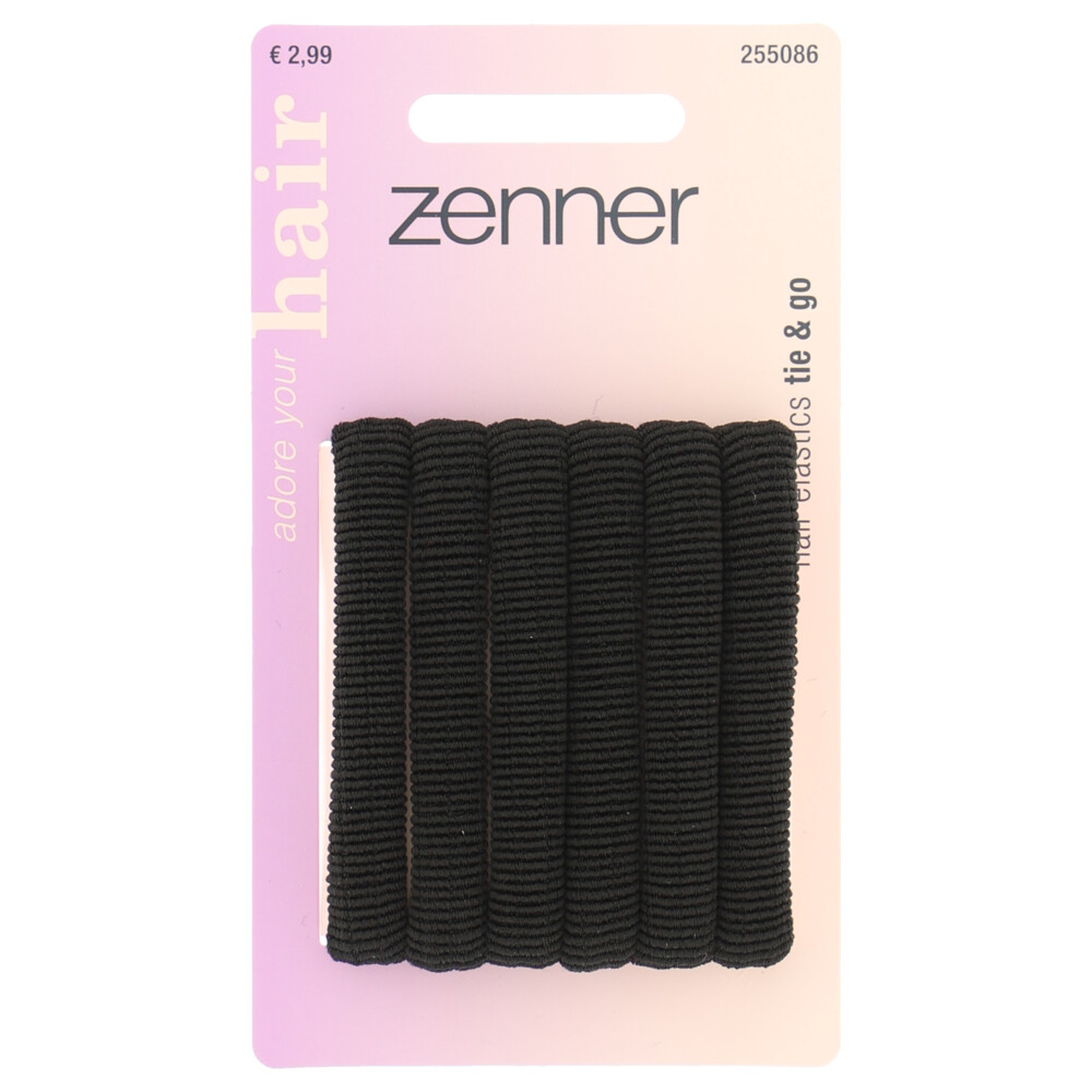 Zenner Roll Up Elastieken Zwart Small 6 stuks