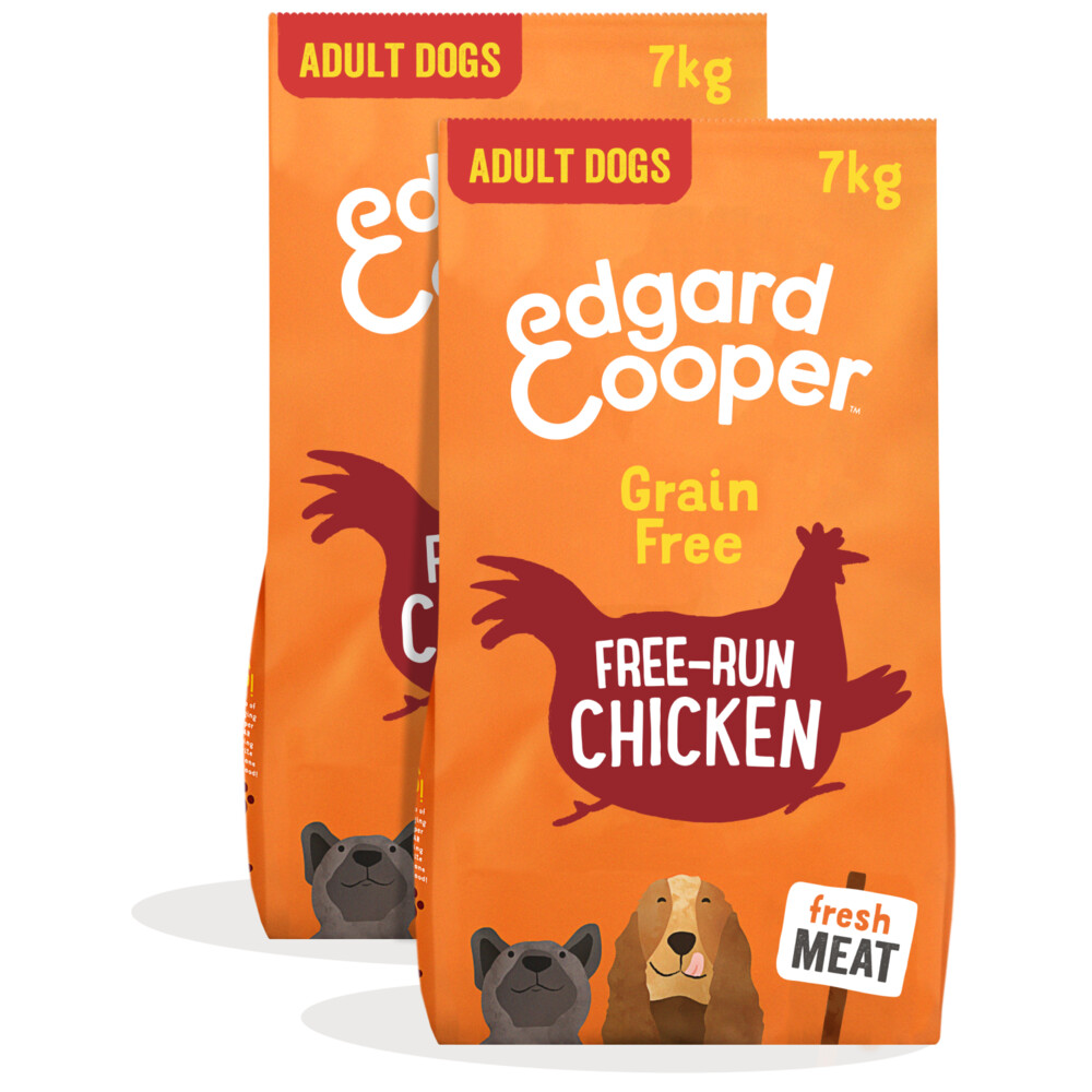 2x Edgard&Cooper Hondenvoer Droog Scharrelkip 7 kg