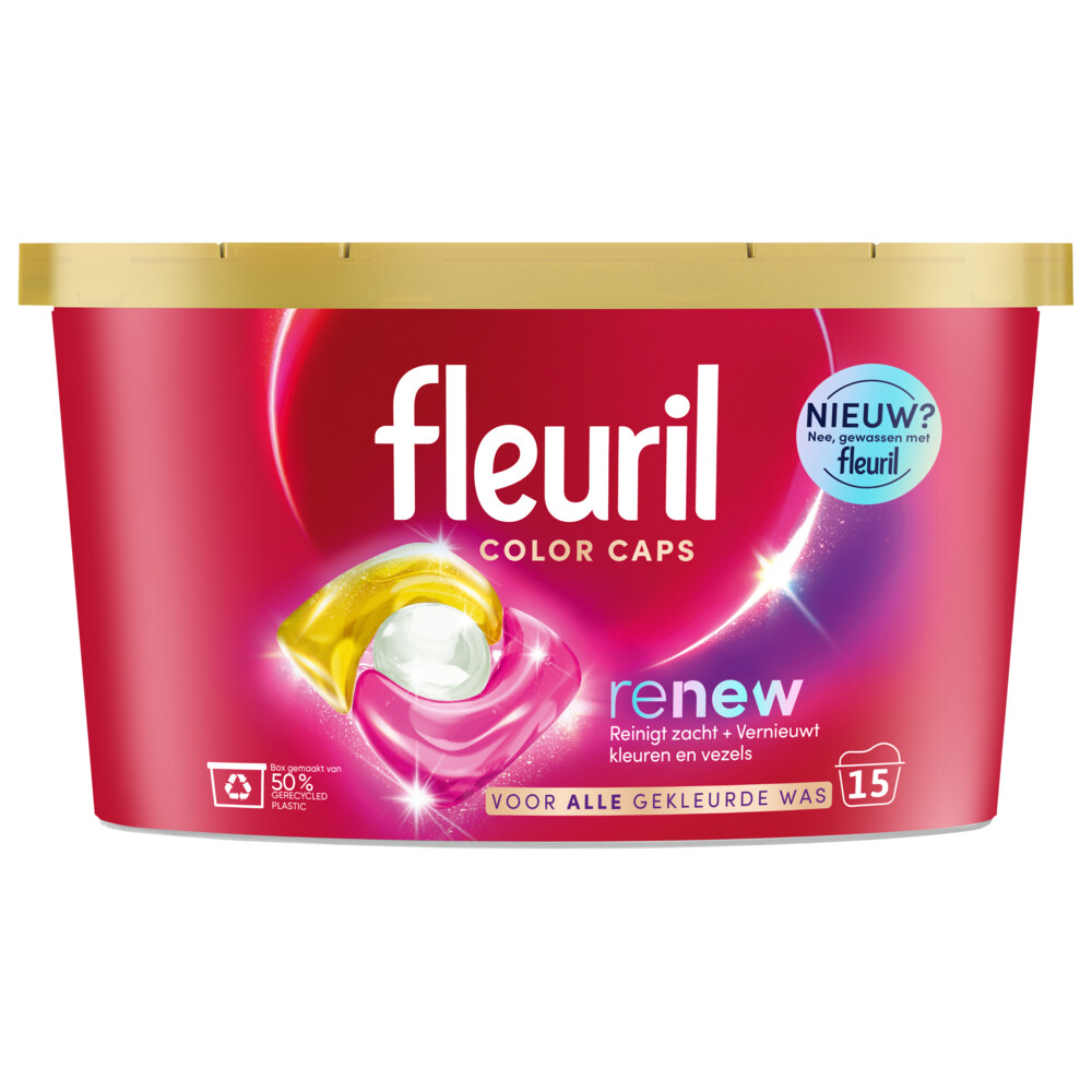 8x Fleuril Renew Color Caps 15 Wasbeurten 15 stuks