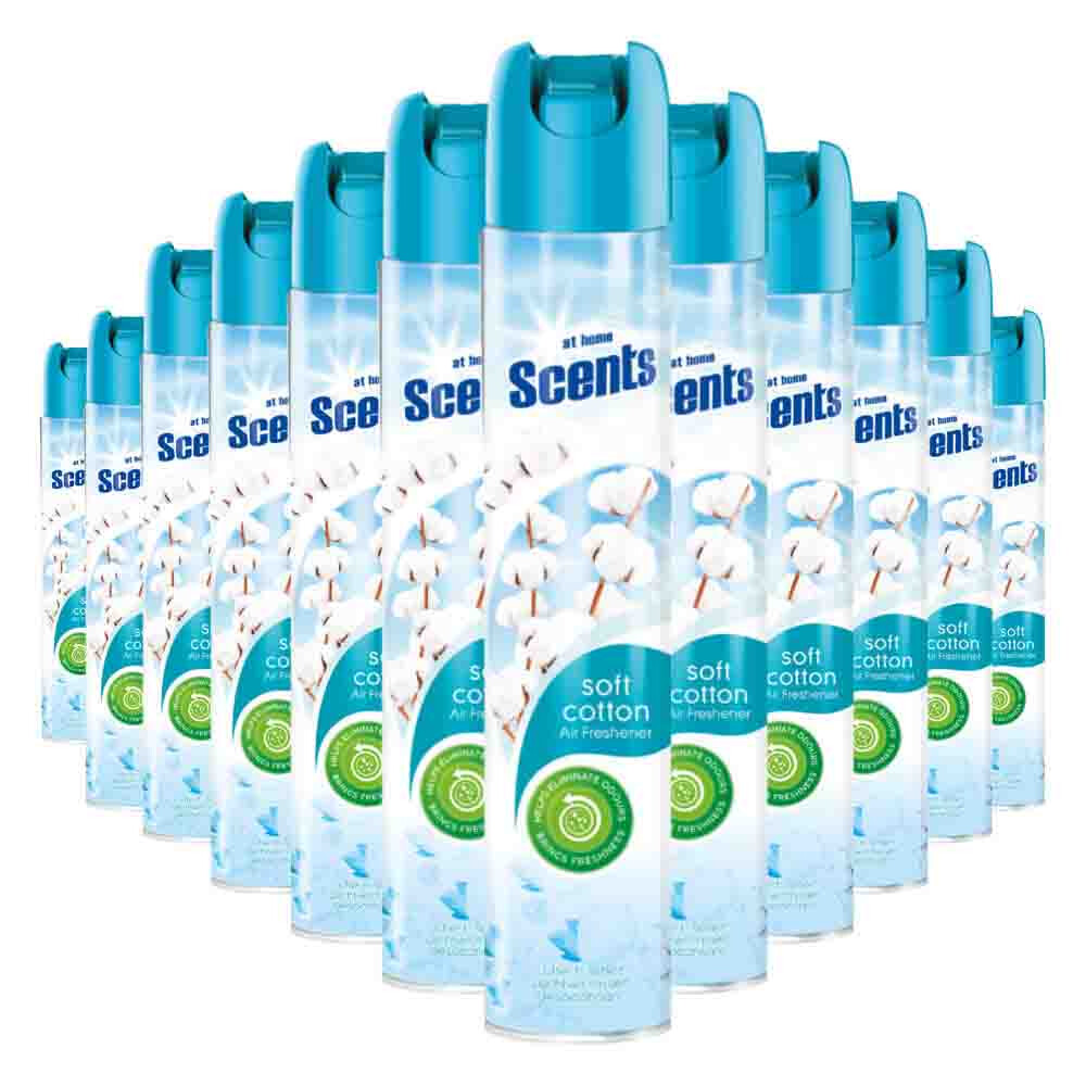 12x At Home Luchtverfrisser Spray Fris Katoenlinnen 400 ml
