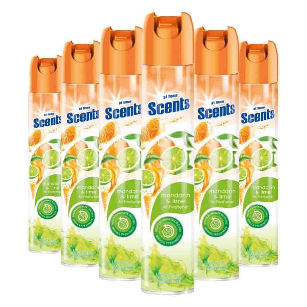 6x At Home Luchtverfrisser Spray Mandarijn en Limoen 400 ml