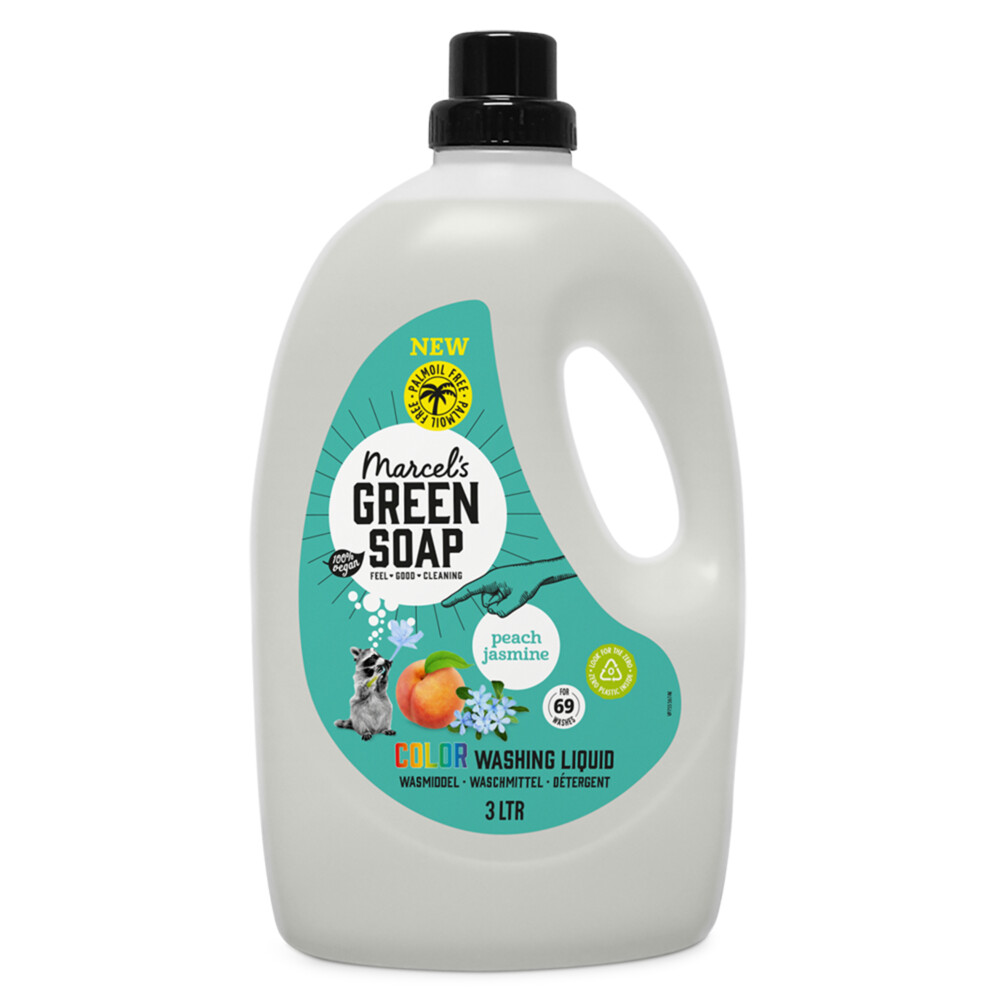 Marcel's Green Soap Vloeibaar Wasmiddel Perzik&Jasmijn 30 Wasbeurten 3 liter