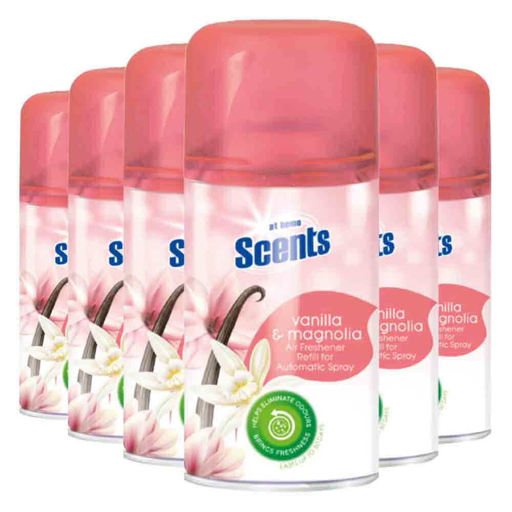 6x At Home Automatische Spray Navulling Vanille en Magnolia 250 ml