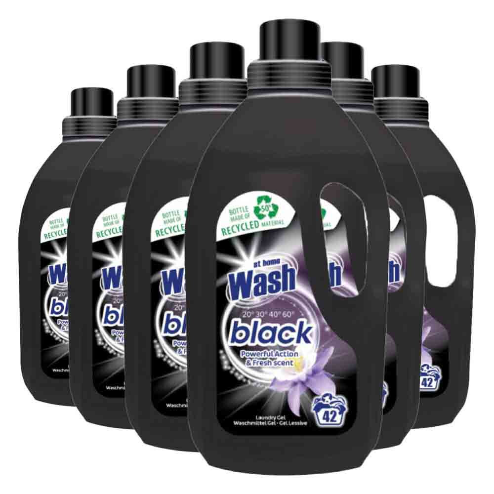 6x At Home Wasmiddel Black 42 Wasbeurten Zwart 1,5 liter