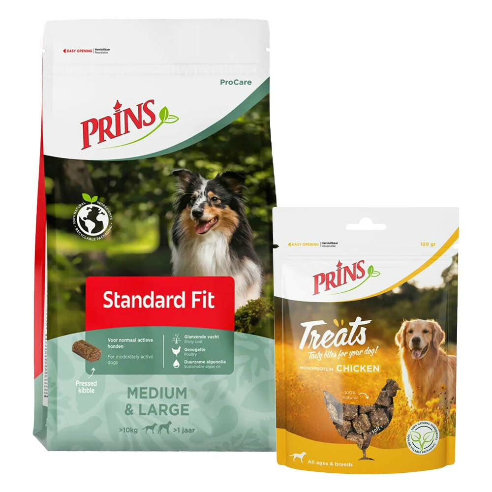 Prins ProCare Standard Fit 20 kg&Treats Chicken Pakket