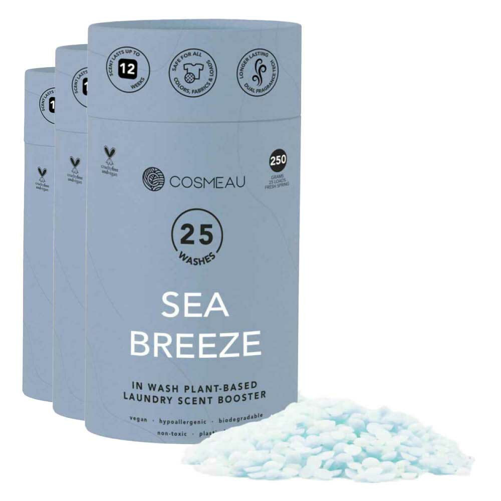 3x Cosmeau Geurbooster 25 Wasbeurten Zeebries 250 gr