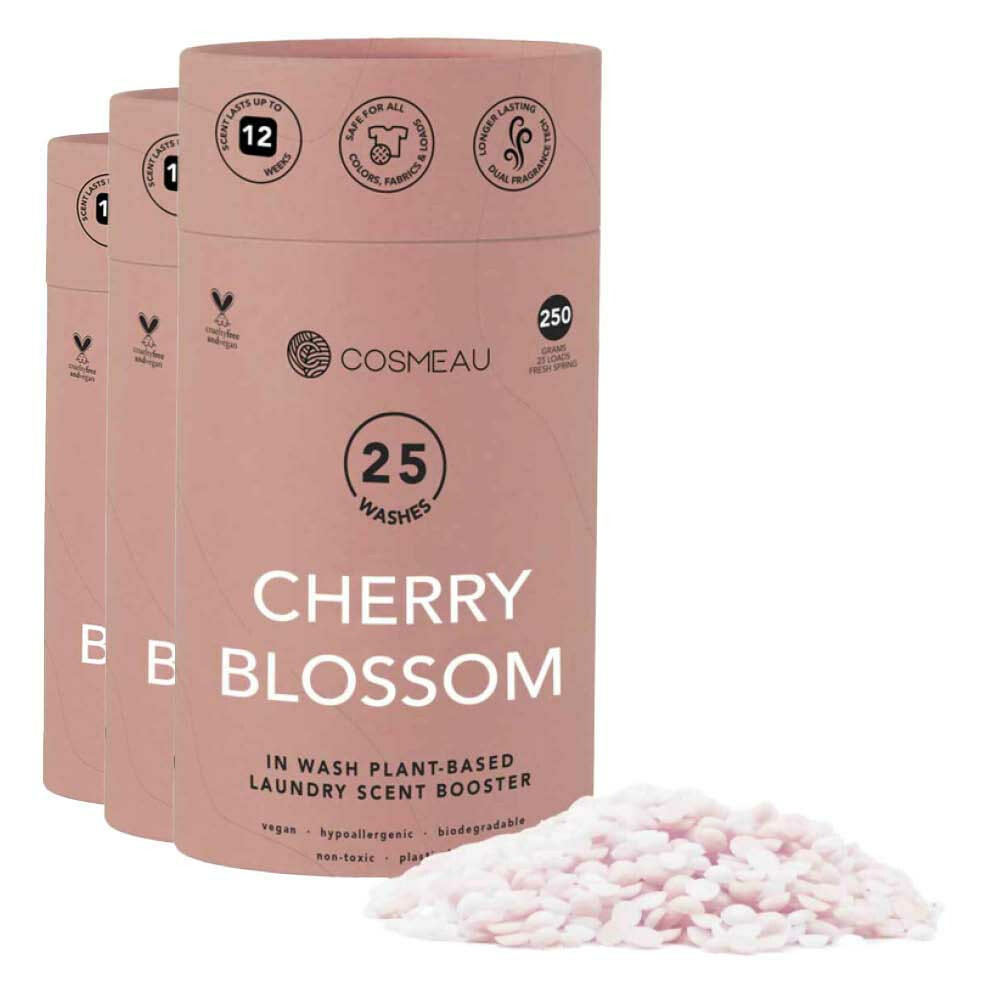 3x Cosmeau Geurbooster 25 Wasbeurten Kersenbloesom 250 gr