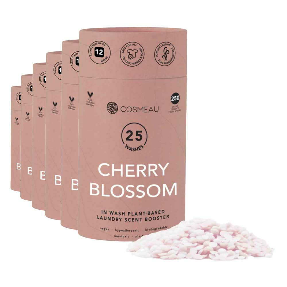 6x Cosmeau Geurbooster 25 Wasbeurten Kersenbloesom 250 gr