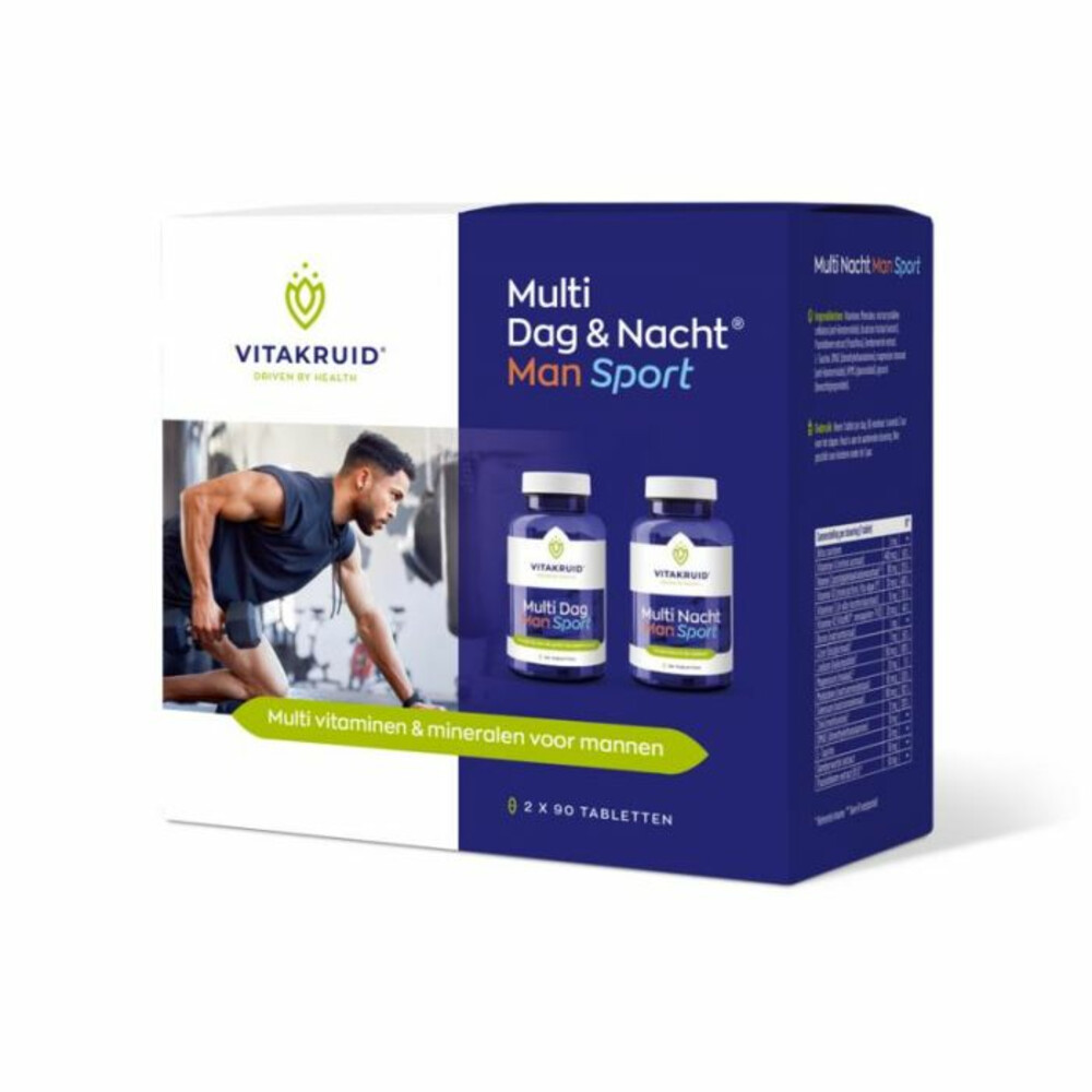 Gratis Verzending: Vitakruid Man Sport Multi Dag Nacht 180 tabletten