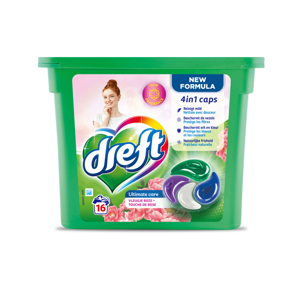 Dreft Wascapsules Touch of Pink 16 Wasbeurten 16 stuks