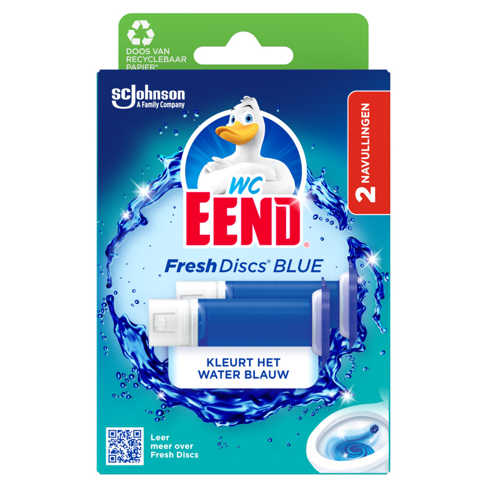 WC Eend Wc-Eend Fresh Discs Navulling Duo Coloring Blue 72 ml