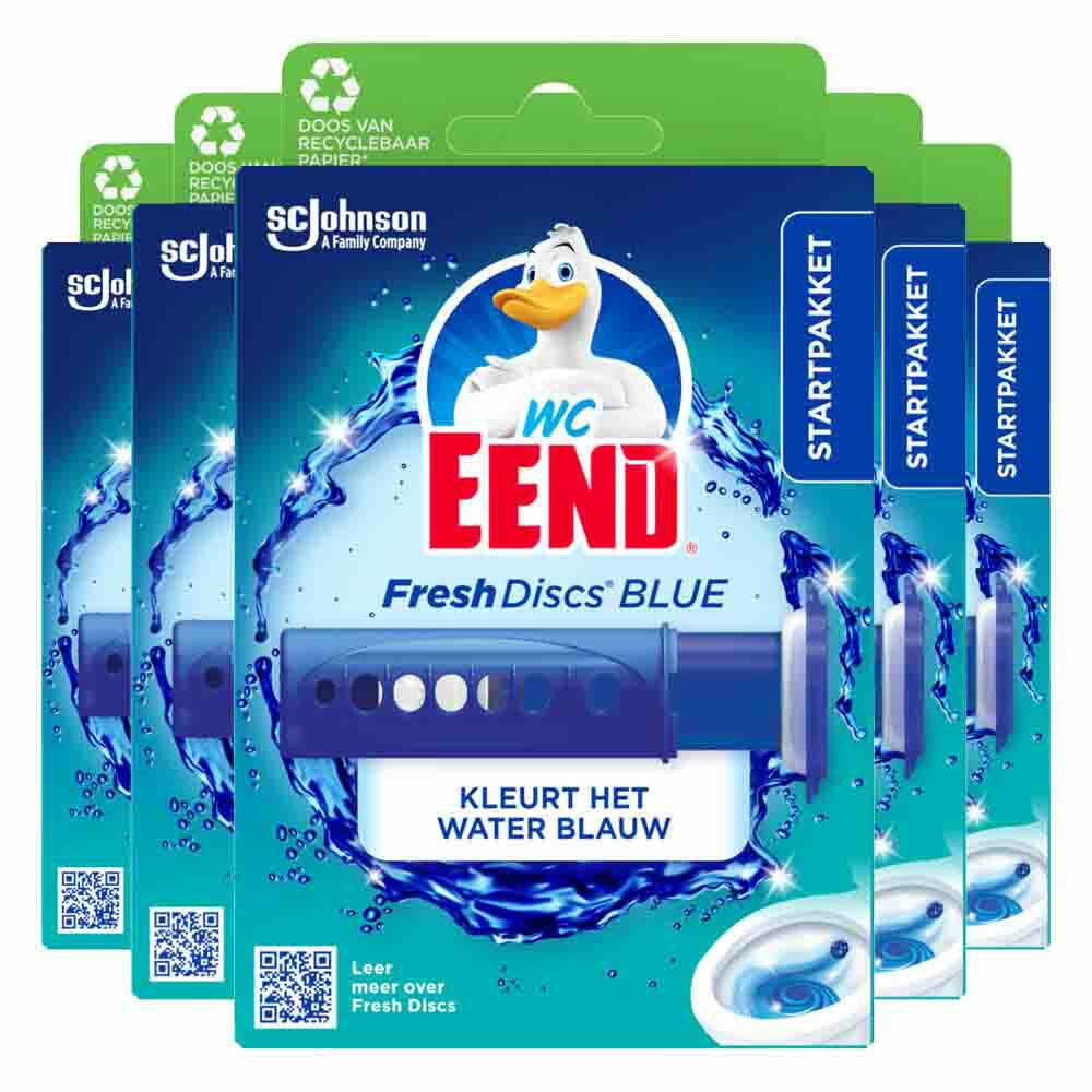 5x WC Eend Fresh Discs Houder Coloring Blue 36 ml