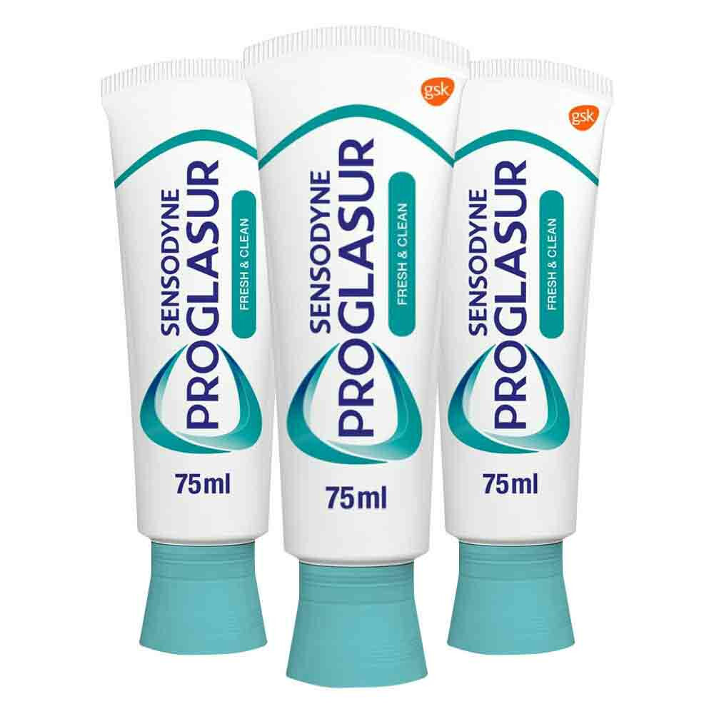 3x Sensodyne ProGlasur Tandpasta Multi-Action Clean Tandpasta 75 ml