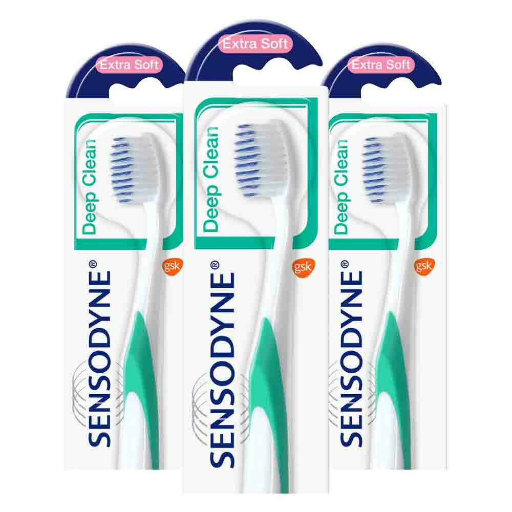 3x Sensodyne Tandenborstel Deep Clean Extra Soft