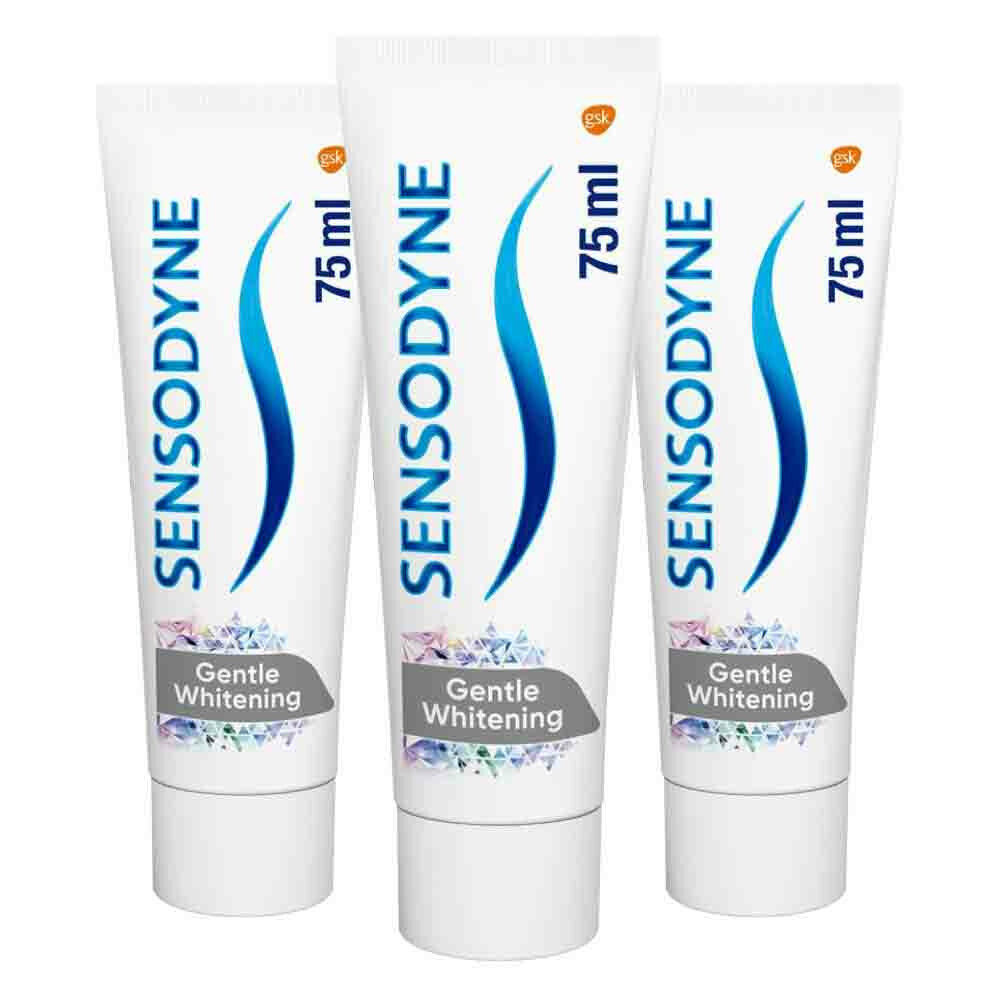 3x Sensodyne Tandpasta Gentle Whitening 75 ml