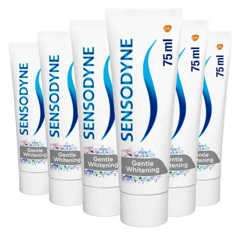 6x Sensodyne Tandpasta Gentle Whitening 75 ml