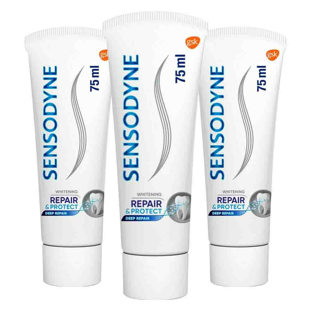 3x Sensodyne Tandpasta Repair&Protect Whitening 75 ml