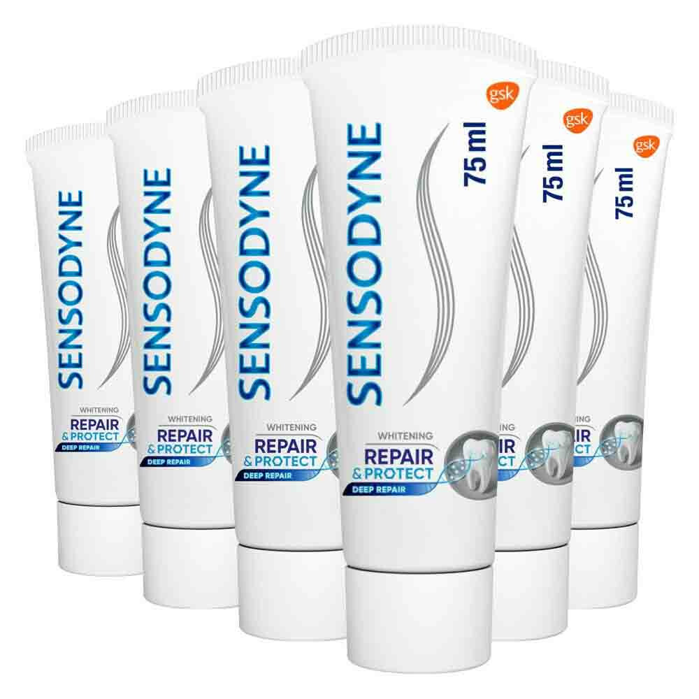 6x Sensodyne Tandpasta Repair&Protect Whitening 75 ml