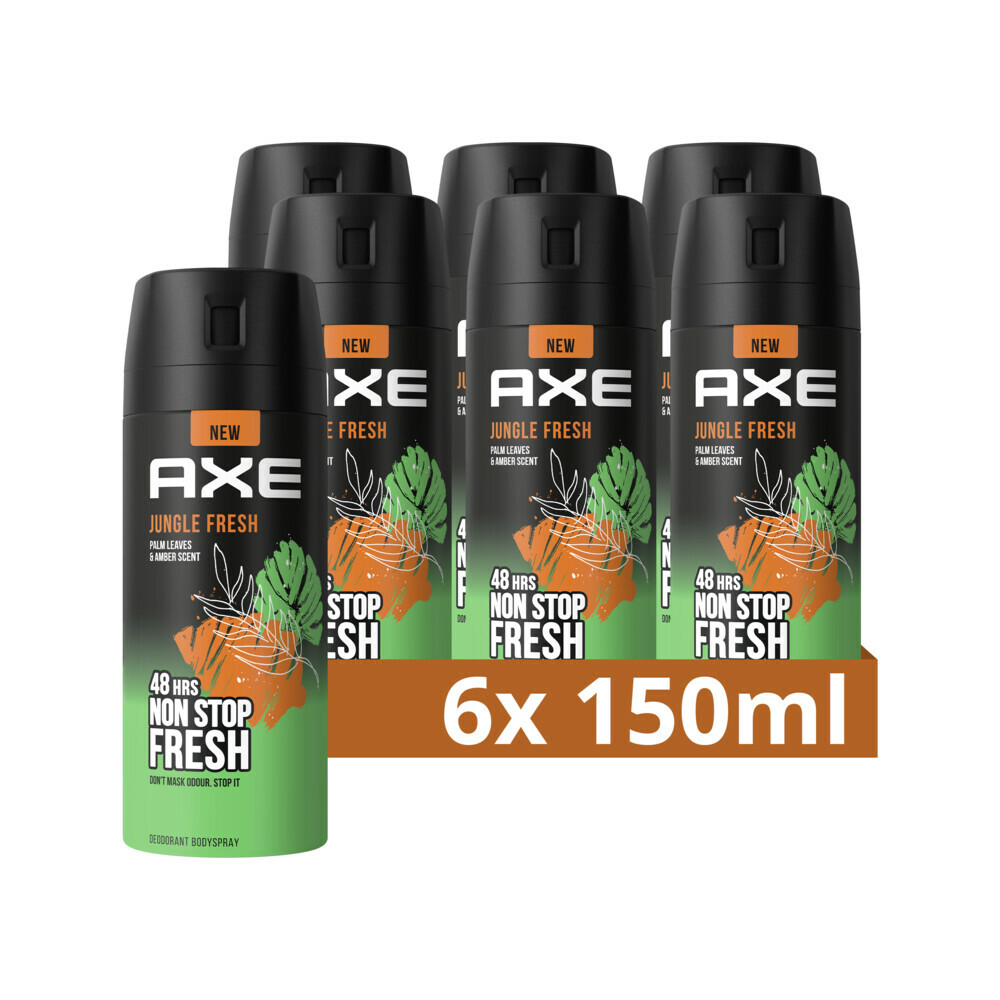 6x Axe Deodorant Bodyspray Jungle Fresh 150 ml