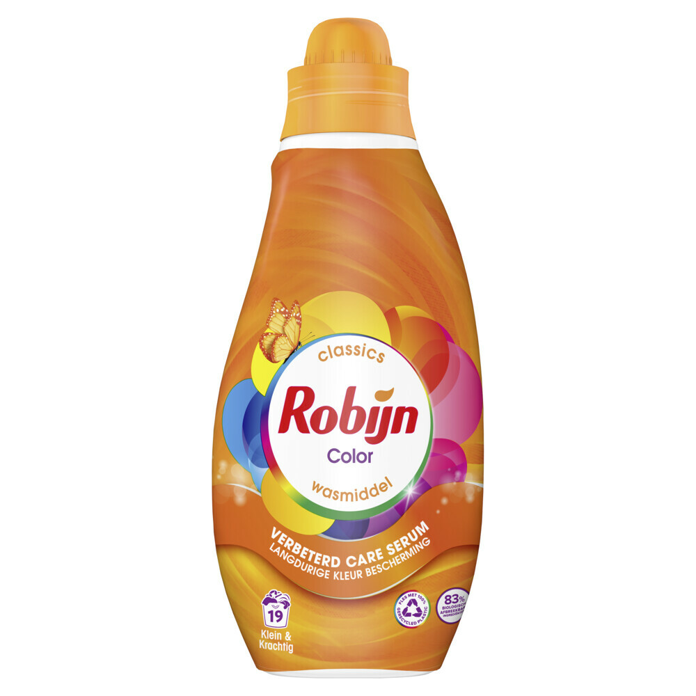 Robijn Klein&Krachtig Wasmiddel Color 19 Wasbeurten 665 ml
