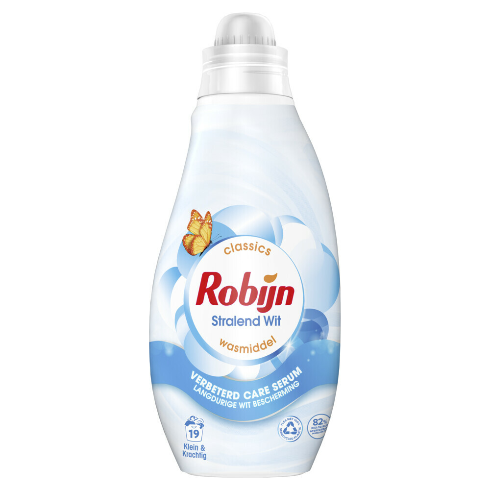 Robijn Klein&Krachtig Wasmiddel Stralend Wit 19 Wasbeurten 665 ml