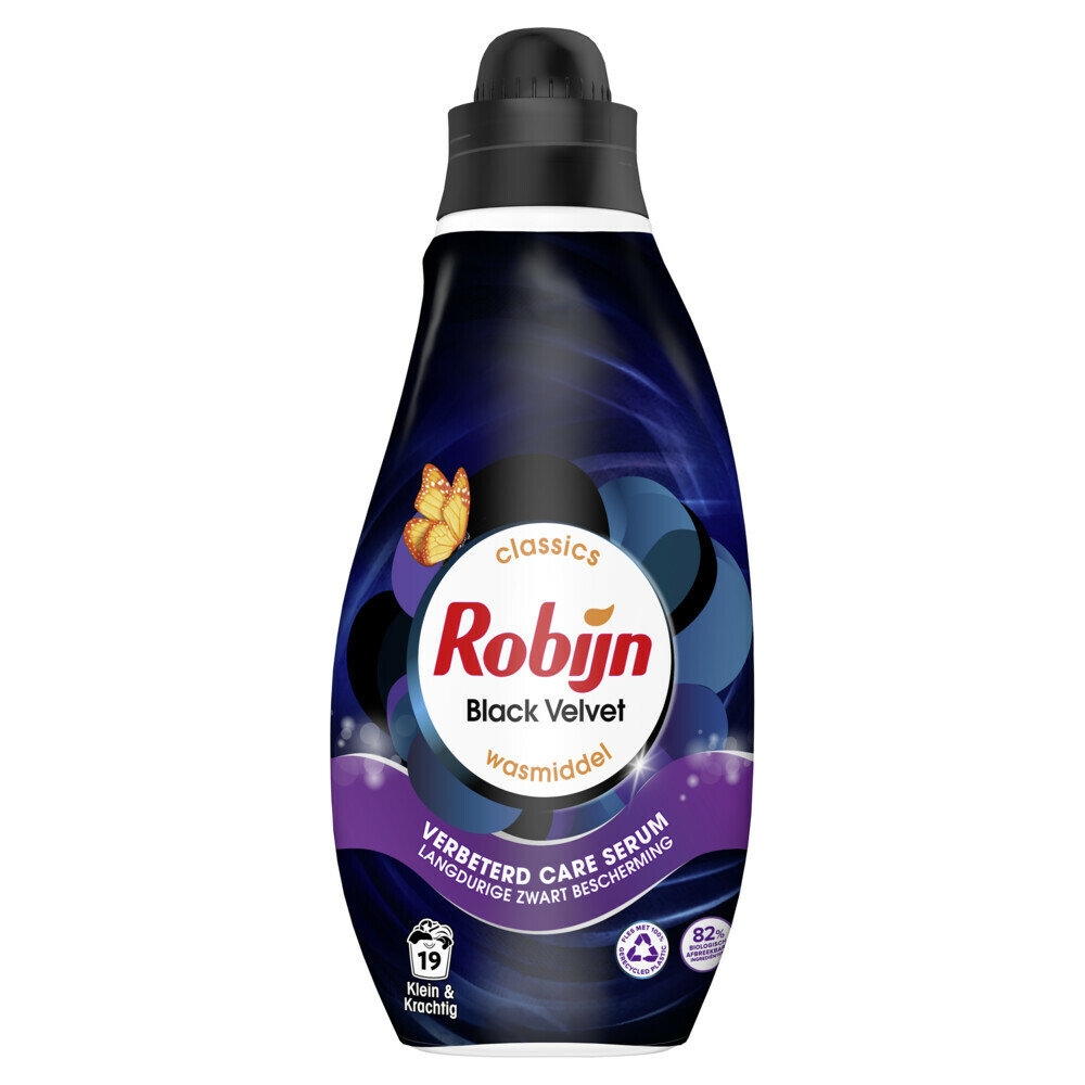 Robijn Klein&Krachtig Wasmiddel Black Velvet 19 Wasbeurten 665 ml