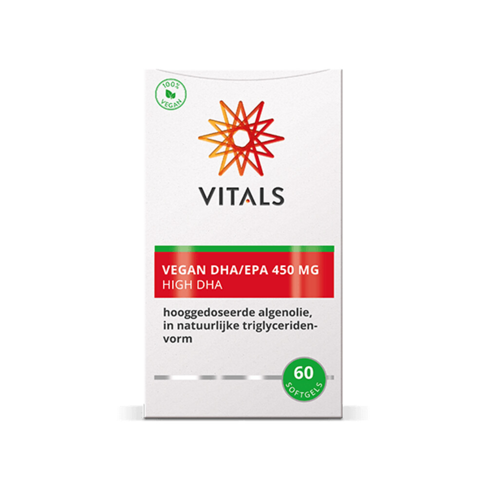 Gratis Verzending: 2x Vitals Vegan EPA/DHA 450mg 60 softgels
