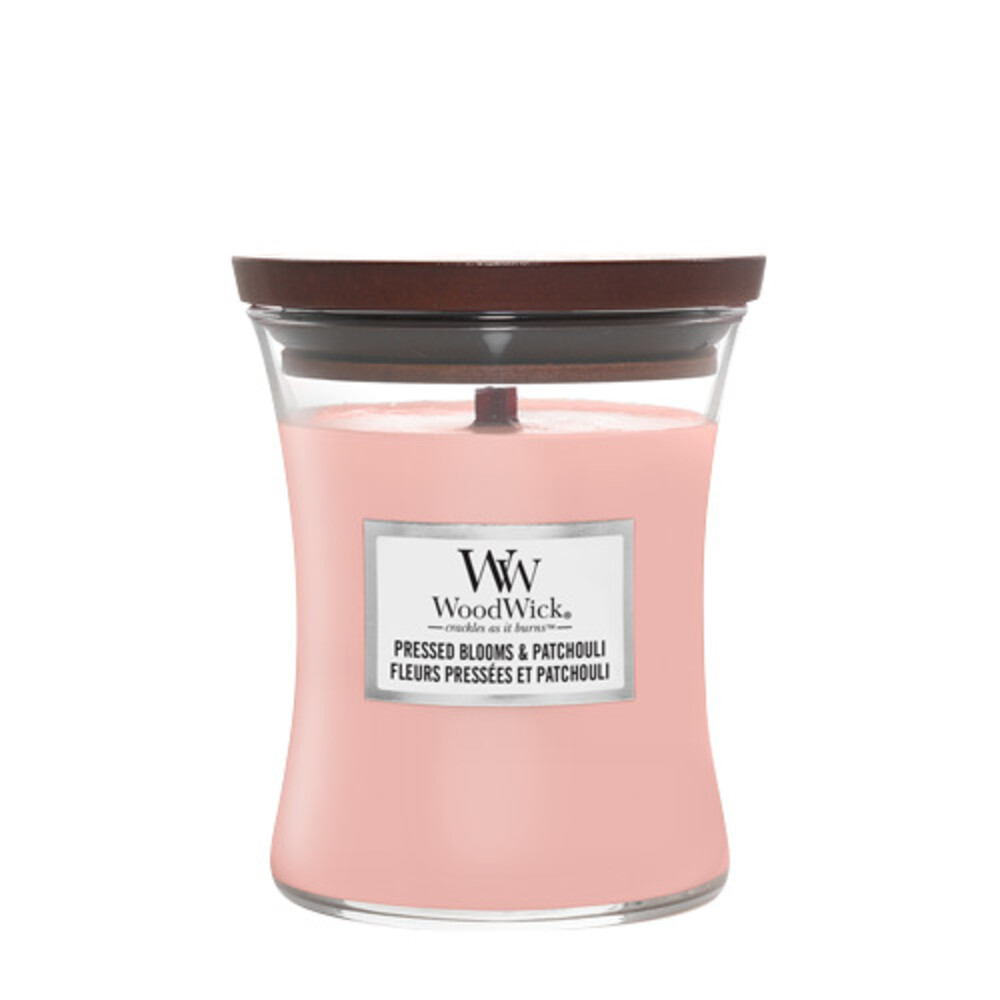 WoodWick Geurkaars Medium Pressed Blooms&Patchouli 275 gr