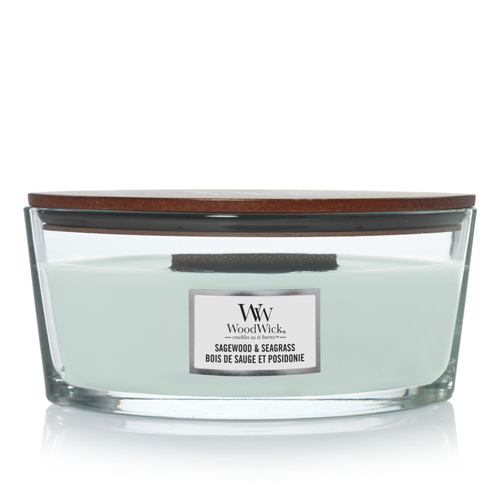 WoodWick Geurkaars Ellipse Sagewood&Seagrass 454 gr