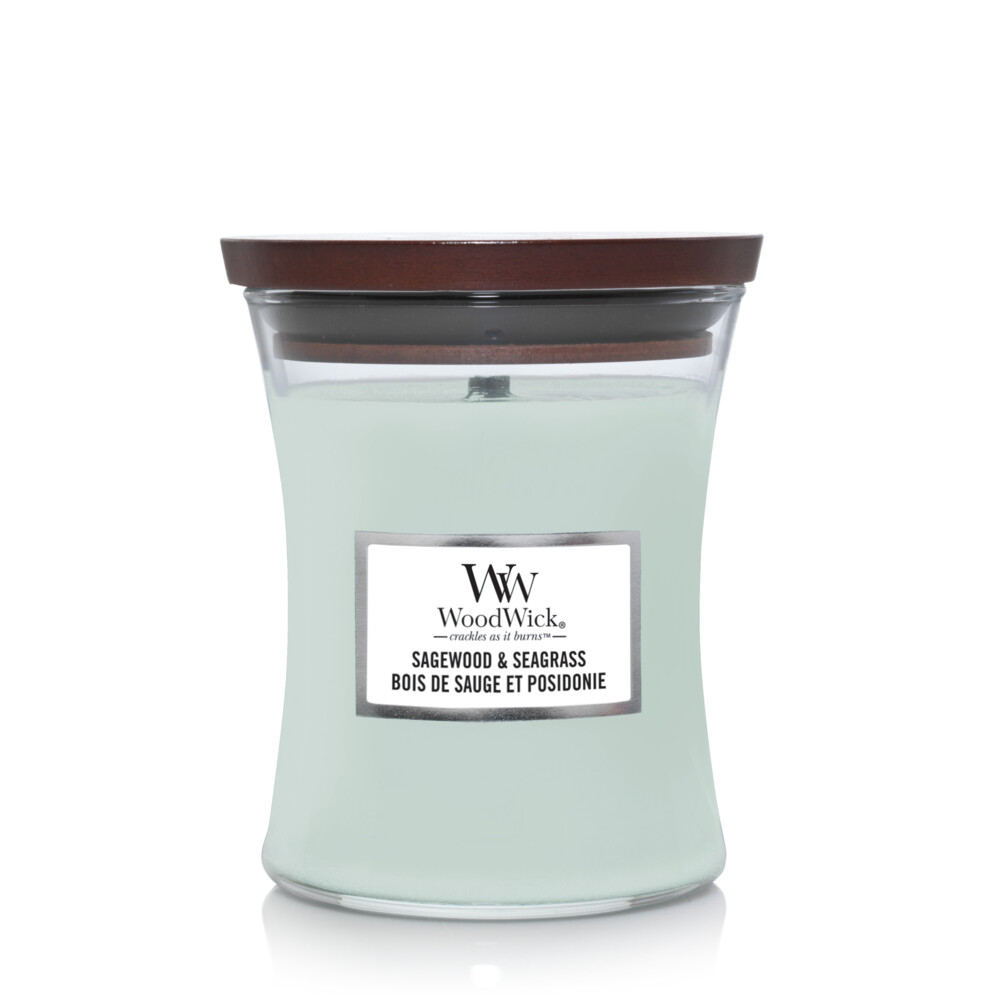 WoodWick Geurkaars Medium Sagewood&Seagrass 275 gr