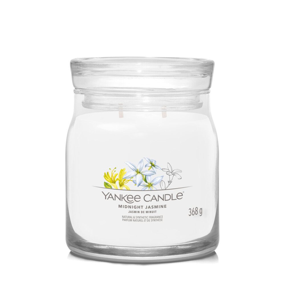 Yankee Candle Geurkaars Medium Jar Midnight Jasmine Signature 368 gr