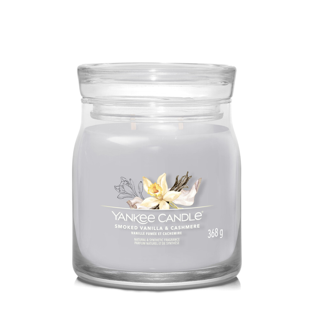 Yankee Candle Geurkaars Medium Jar Smoked Vanilla&Cashmere Signature 368 gr