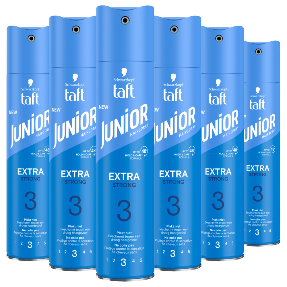 6x Taft Junior Haarspray Extra Strong 250 ml