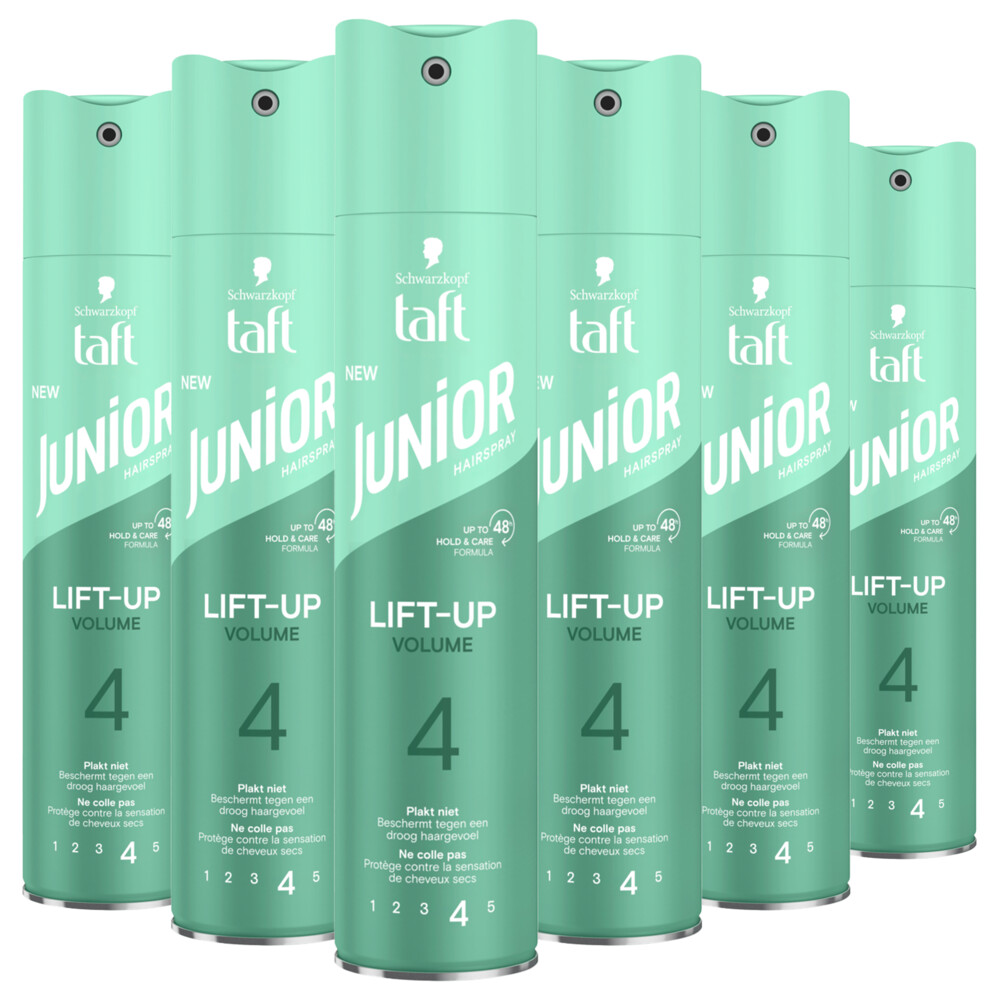 6x Taft Junior Haarspray Ultra Lift-Up Volume 250 ml