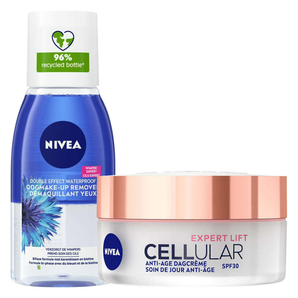 Nivea Cellular Gezichtsverzorging&Make-up Remover 1x Dagcréme 50 ml&1x Oogmake-Up Remover 125 ml Pak