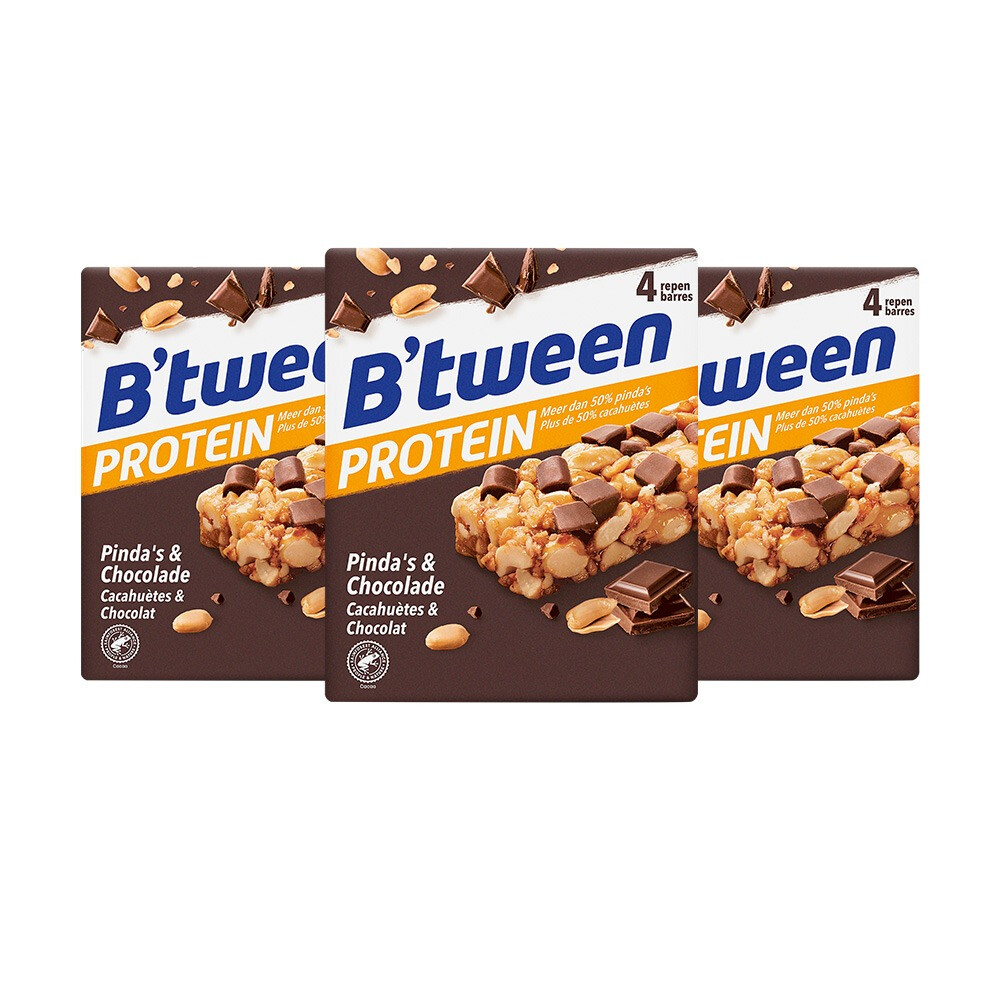 3x Hero B'tween Protein Pinda & Chocolade 4x24gr