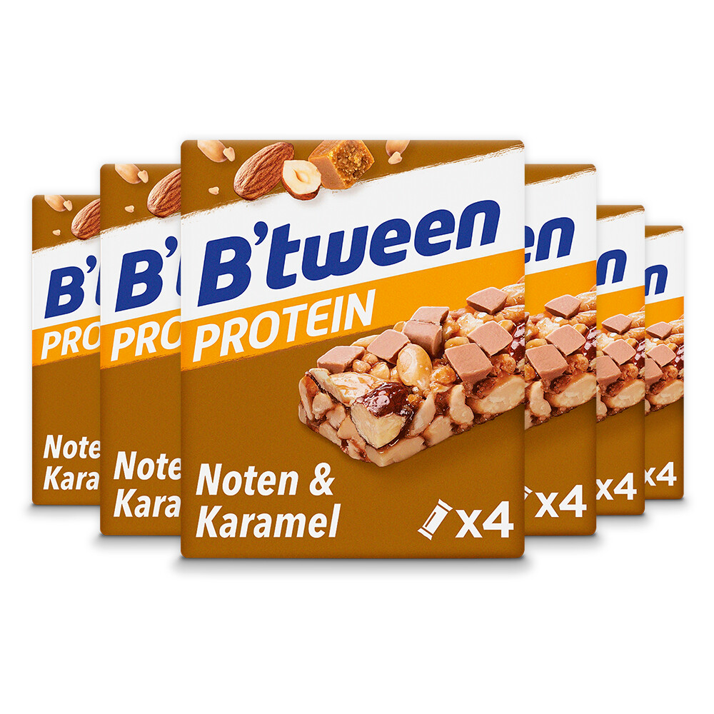 6x Hero B'tween Protein Noten&Karamel 4x24 gr