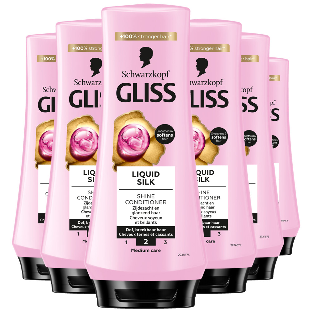 6x Gliss Conditioner Liquid Silk 200 ml