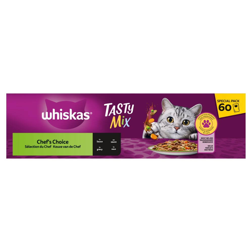 Whiskas Pouch Junior Saus Selectie van de Chef 60 x 85 gr