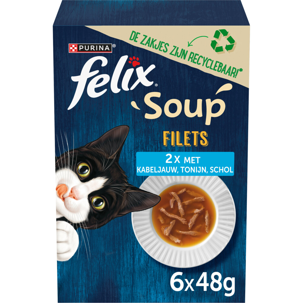 Felix Soup Tender Strips Vis 6 x 48 gr