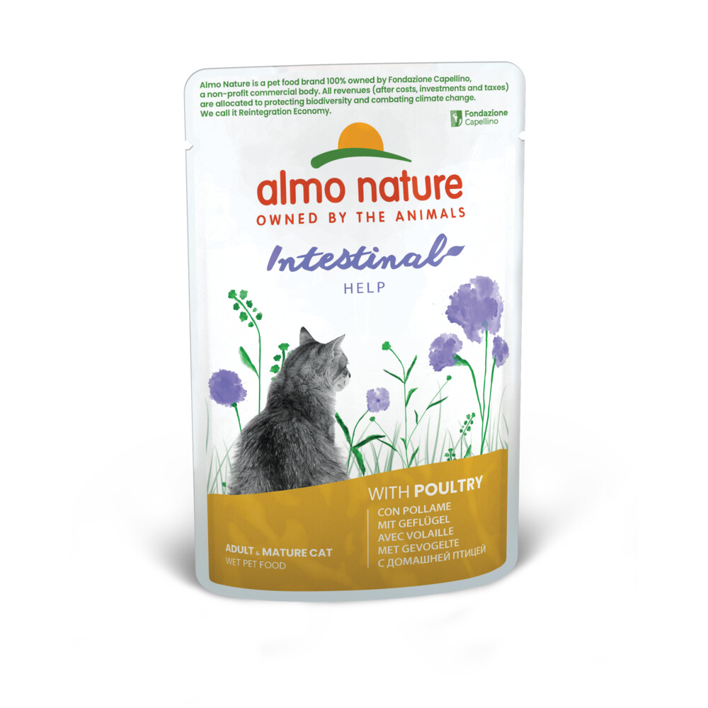 60x Almo Nature Sensitive Kattenvoer Nat Gevogelte 70 gr